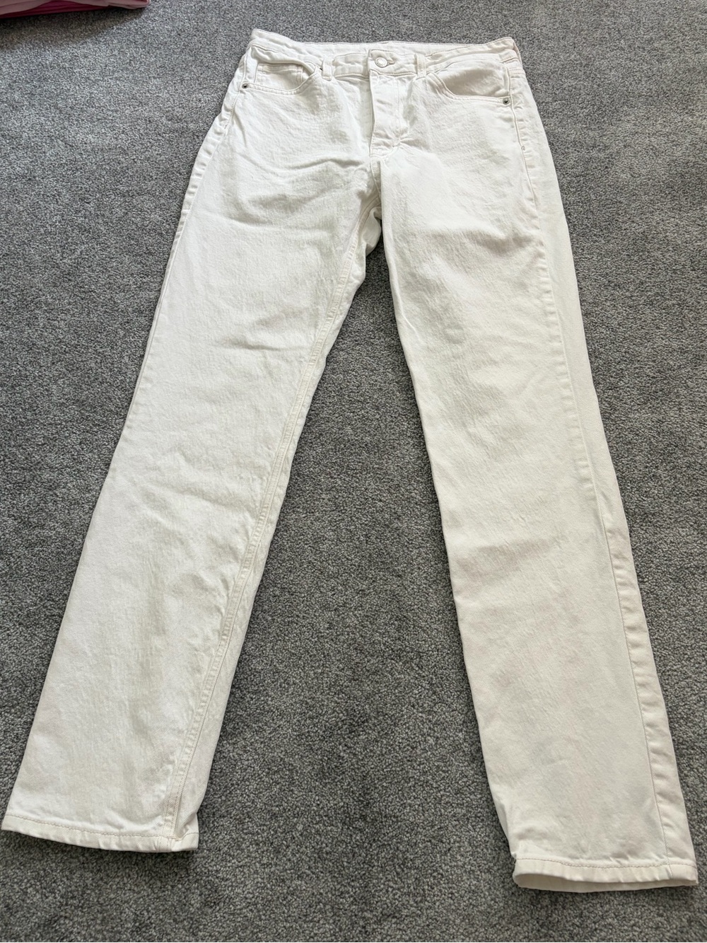 H&M Cream Straight Leg Pants